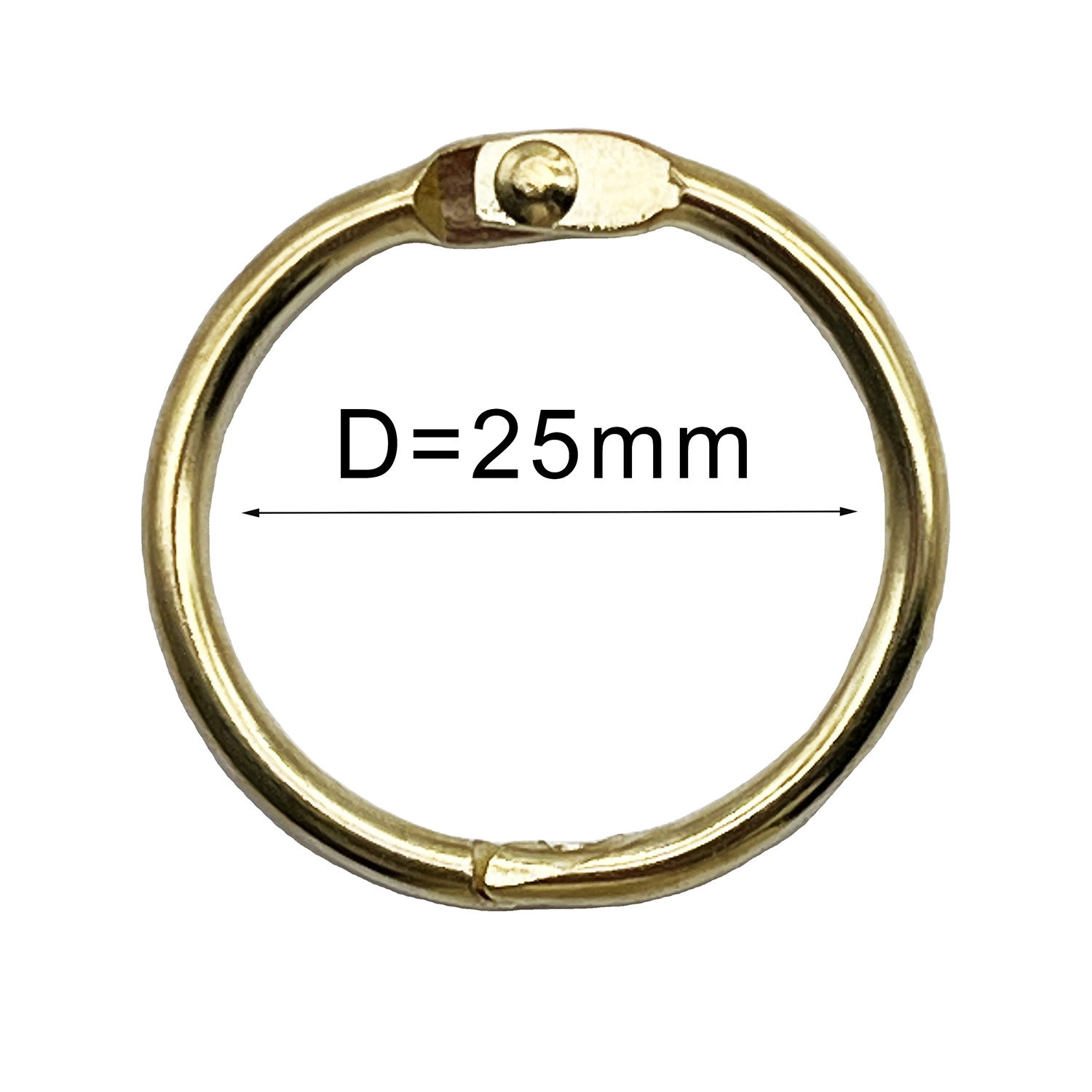 25mm wholesale good quality silver iron metal photo book ring binder custom logo catalogue book ring for cards calendar notebook